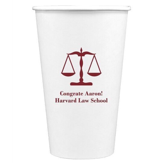 Scales of Justice Paper Coffee Cups